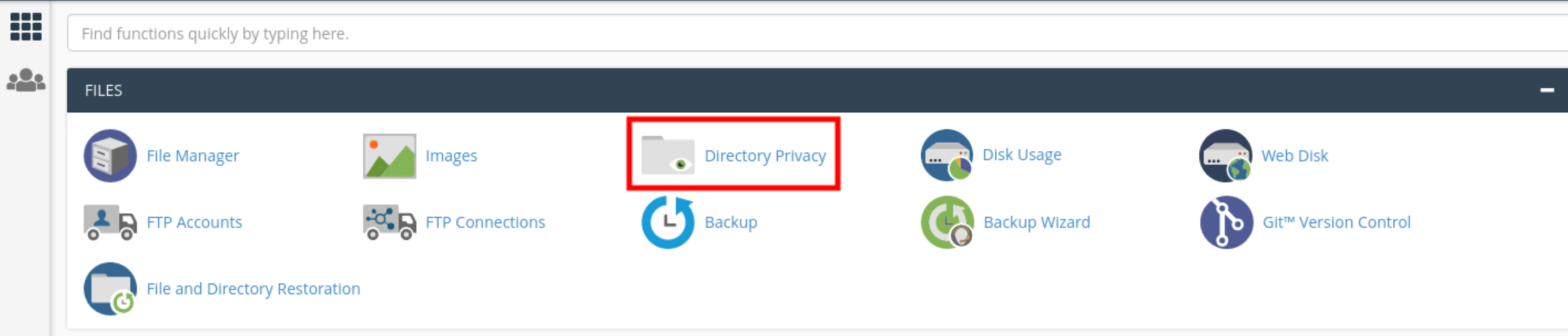 cPanel Password Protect Directories