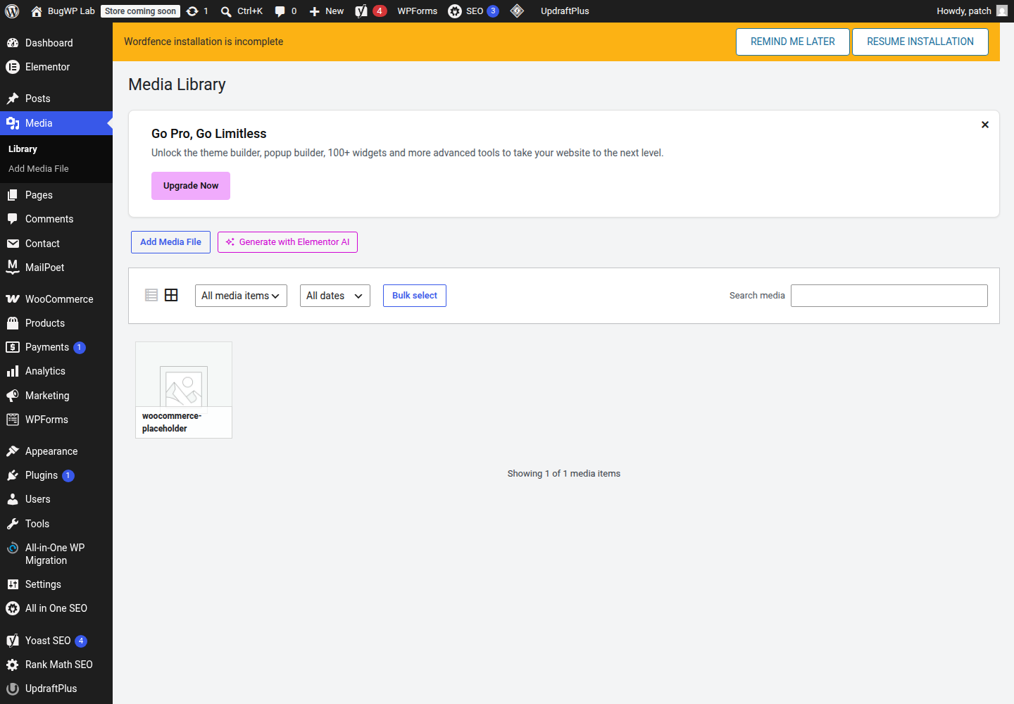 WordPress Media Library Grid Not Loading: media library